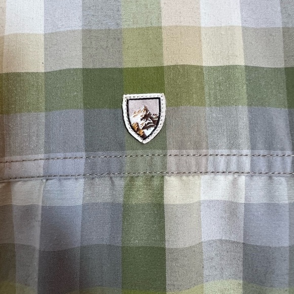 Kühl Men’s Tapered Fit Short Sleeve Button Down Plaid Shirt - Picture 3 of 7